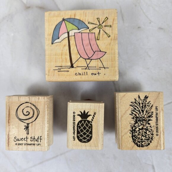 Bundle of 9 Assorted "Summertime" Stamps, Stampin Up and Others Butterfly - Picture 4 of 8